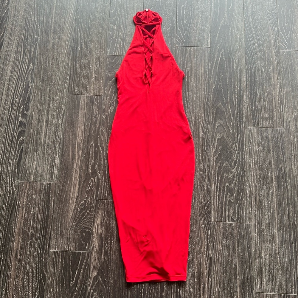 Midi Red Dress